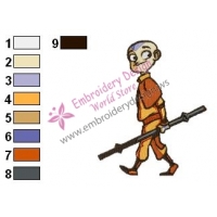 Aang Embroidery Design 02